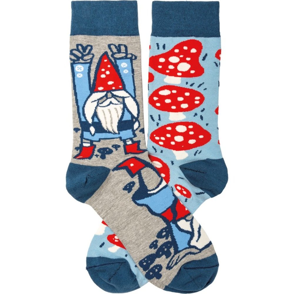 5/$20 Socks - Gnomes & Mushrooms